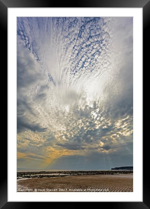Big Skies at Llantwit Major Beach Framed Mounted Print by Heidi Stewart