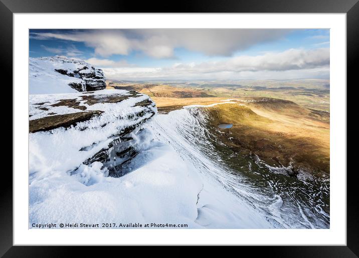 Brecon Beacon Winter Views Framed Mounted Print by Heidi Stewart