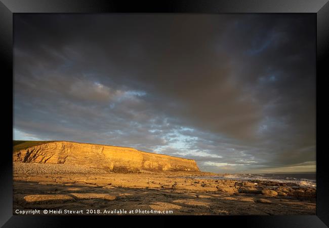 Evening light at Nash Point  Framed Print by Heidi Stewart