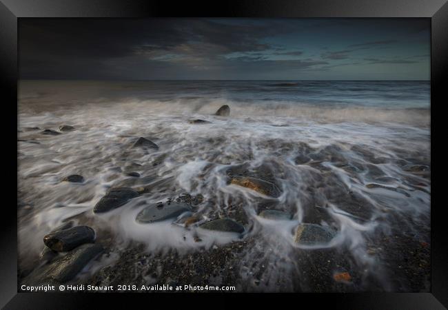 Marine Beach, Criccieth  Framed Print by Heidi Stewart