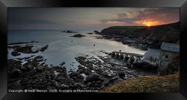 Lizard Point and Disused Lifeboat Station Framed Print by Heidi Stewart