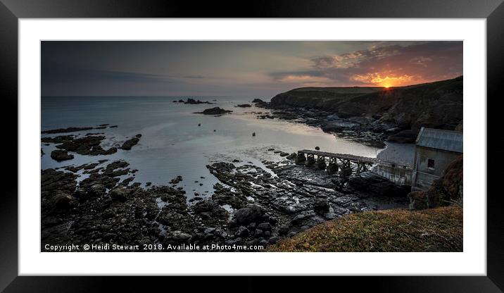 Lizard Point and Disused Lifeboat Station Framed Mounted Print by Heidi Stewart
