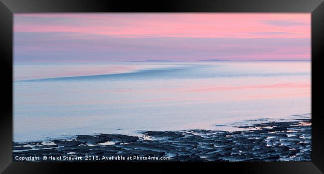 Pastel Sunset  Framed Print by Heidi Stewart