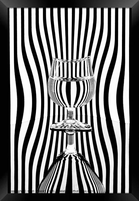 Zebra Stripes and Glass Framed Print by Heidi Stewart