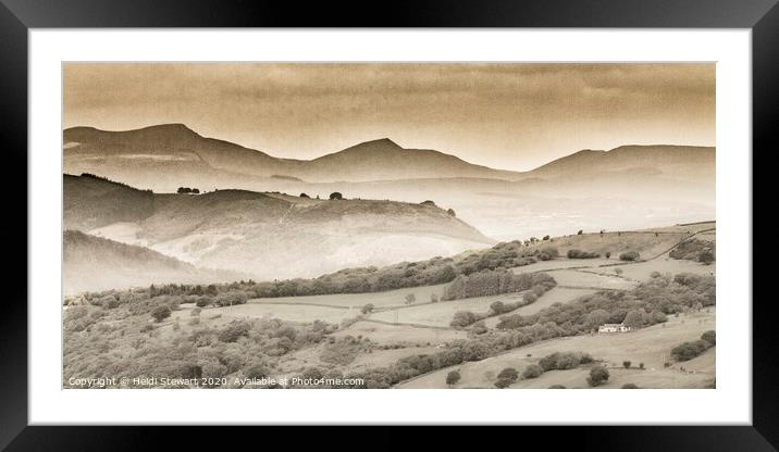 Brecon Beacons View Framed Mounted Print by Heidi Stewart
