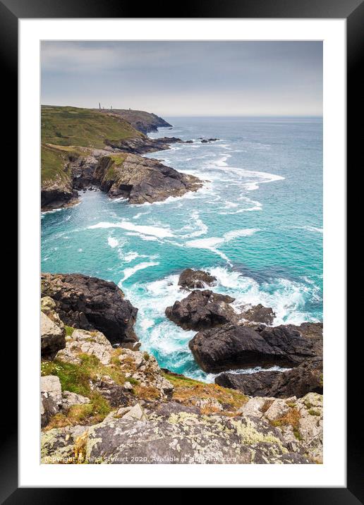 West Cornwall's Dramatic Coastline Framed Mounted Print by Heidi Stewart