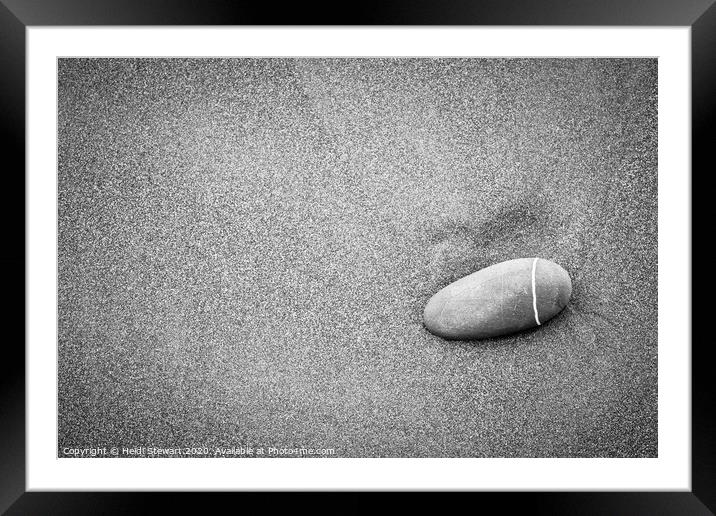 Pebble On The Beach Framed Mounted Print by Heidi Stewart