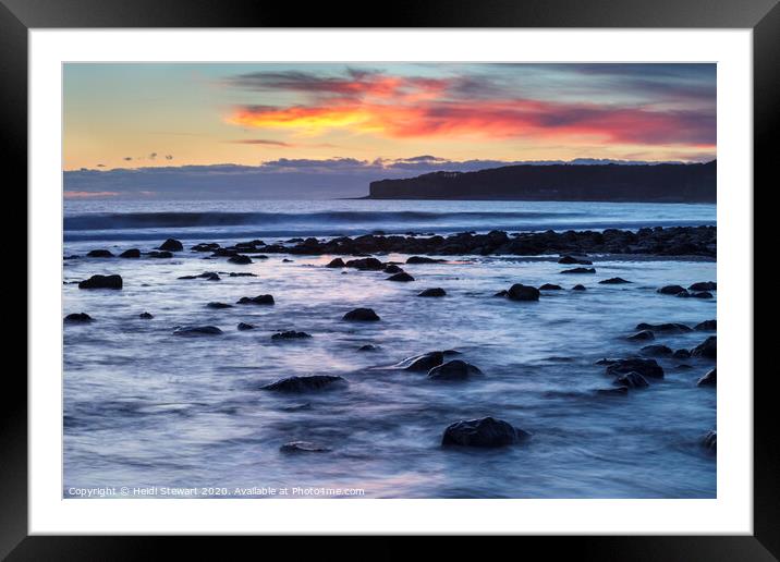 Coastal Sunset Framed Mounted Print by Heidi Stewart