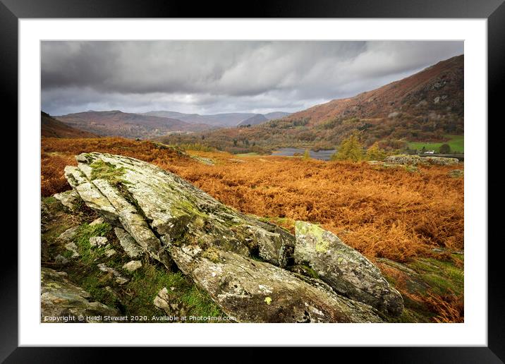 Boulder and Lake District View Framed Mounted Print by Heidi Stewart