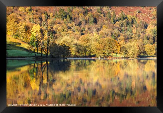 Reflections of Grasmere Lake Framed Print by Heidi Stewart