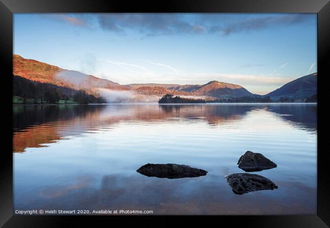 Grasmere Lake in the Lake District Framed Print by Heidi Stewart