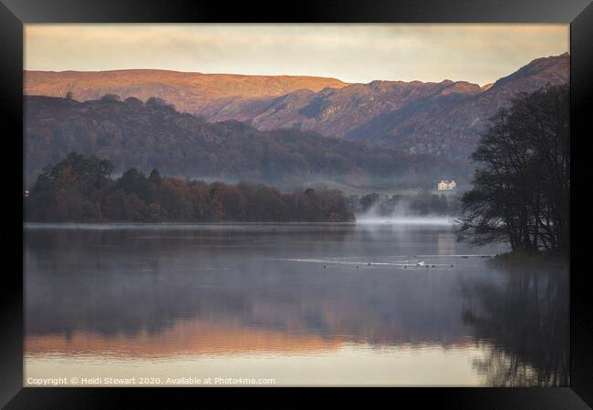 Grasmere Lake Autumnal Morning Framed Print by Heidi Stewart