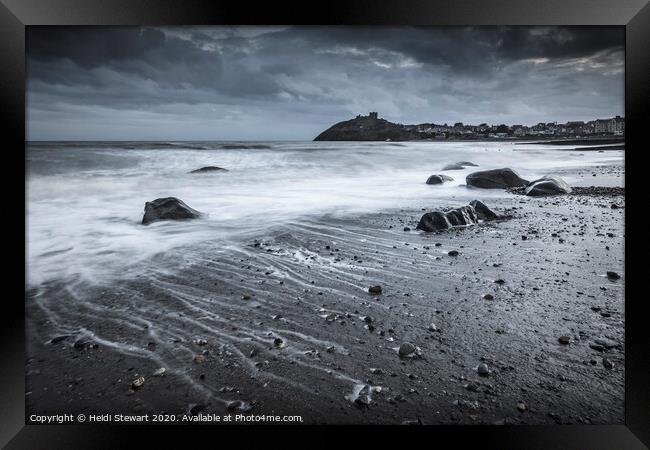 Criccieth Beach, Llyn Peninsula Framed Print by Heidi Stewart