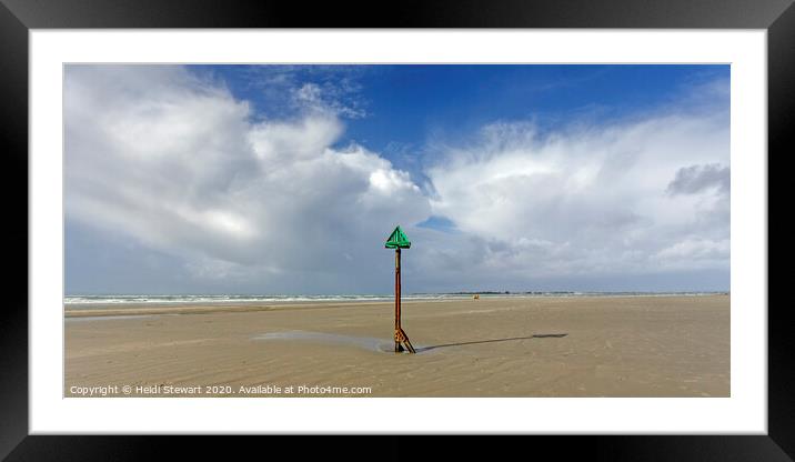 West Wittering Beach in Hampshire Framed Mounted Print by Heidi Stewart