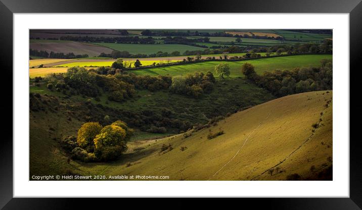 Grandfather's Bottom at Butser Hill Framed Mounted Print by Heidi Stewart