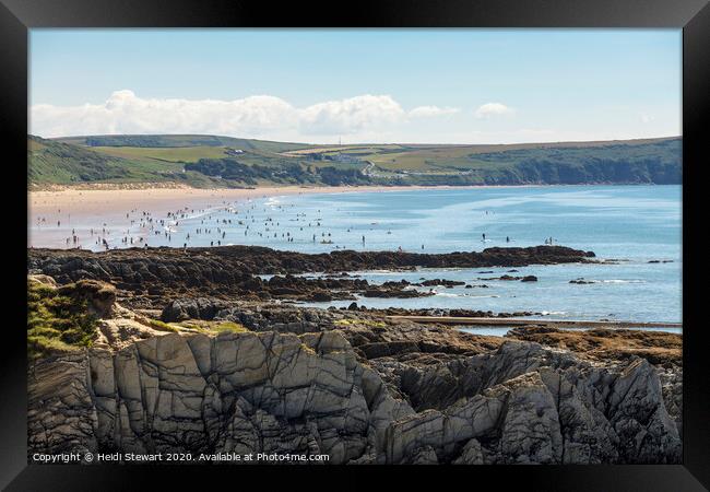 Woolacombe Bay, North Devon Framed Print by Heidi Stewart