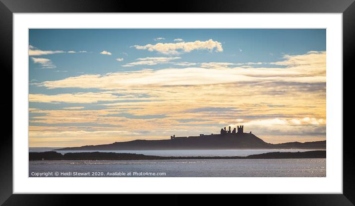 Dunstanburgh Castle, Northumberland Framed Mounted Print by Heidi Stewart