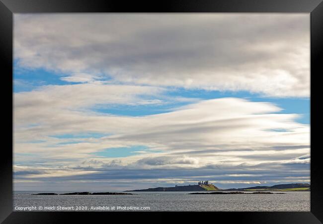 Big Skies at Dunstanburgh Framed Print by Heidi Stewart