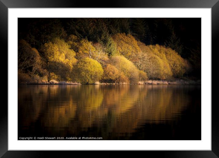Llwyn Onn Reservoir Reflections Framed Mounted Print by Heidi Stewart