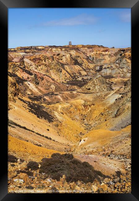 Parys Mountain on Anglesey Framed Print by Heidi Stewart