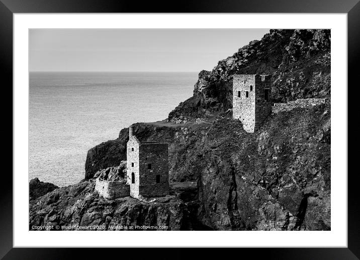 Botallack Tin Mines in West Cornwall  Framed Mounted Print by Heidi Stewart