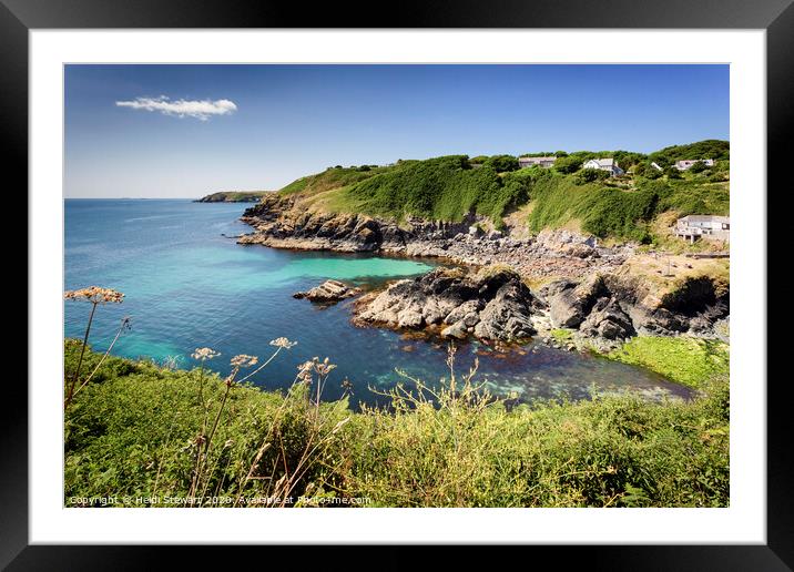Cornish Coast at Cadgwith Cove Framed Mounted Print by Heidi Stewart