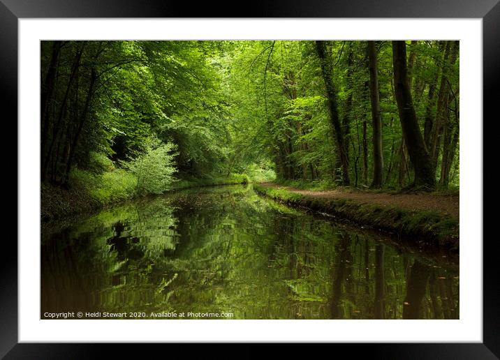 Monmouthshire and Brecon Canal Framed Mounted Print by Heidi Stewart