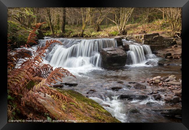 Pont Cwm y Fedwen Waterfall Brecon Beacons Framed Print by Heidi Stewart