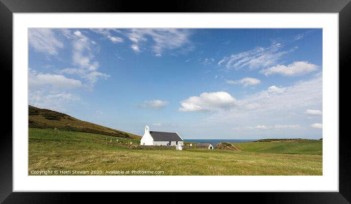Mwnt Church, Ceredigion, West Wales Framed Mounted Print by Heidi Stewart