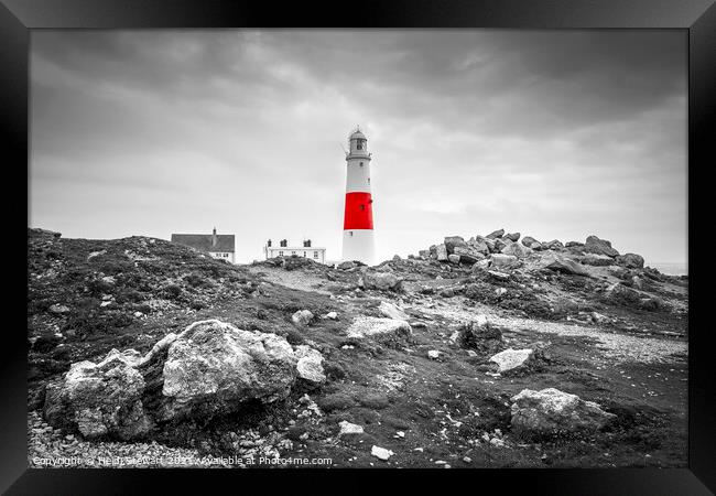 Portland Bill Lighthouse in Dorset Framed Print by Heidi Stewart