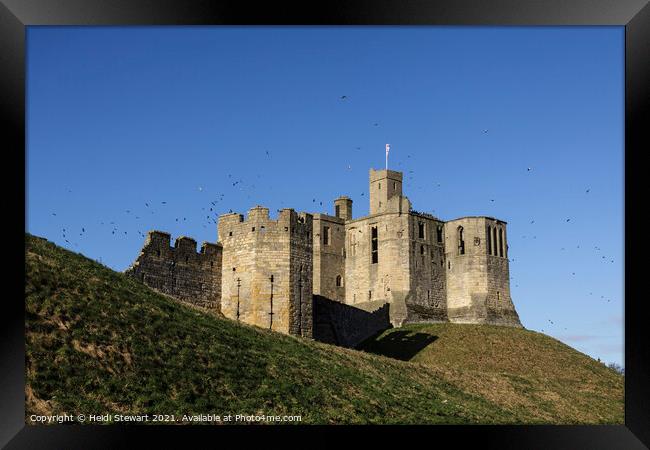 Warkworth Castle,Warkworth in Northumberland Framed Print by Heidi Stewart