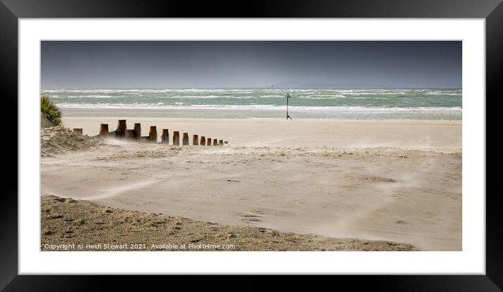 West Wittering Beach in Hampshire Framed Mounted Print by Heidi Stewart