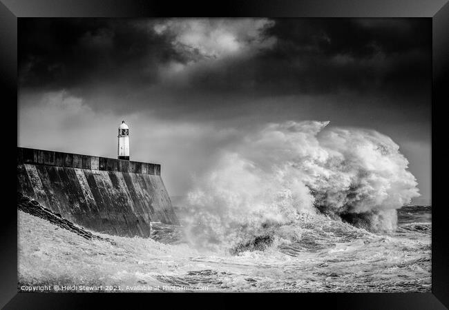 Porthcawl Lighthouse Framed Print by Heidi Stewart