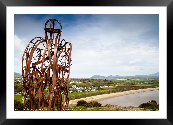 Tin Man Sculpture of Llanbedrog in North Wales  Framed Mounted Print by Heidi Stewart