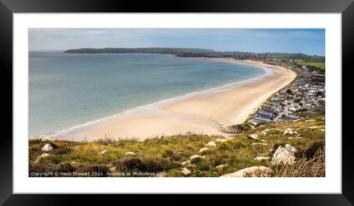 The Warren Beach / Quarry Beach / South Llanbedrog Framed Mounted Print by Heidi Stewart