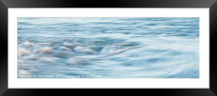 Smooth Blue Sea Framed Mounted Print by Heidi Stewart