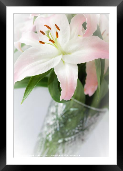 A Vase of Lillies Framed Mounted Print by Heidi Stewart