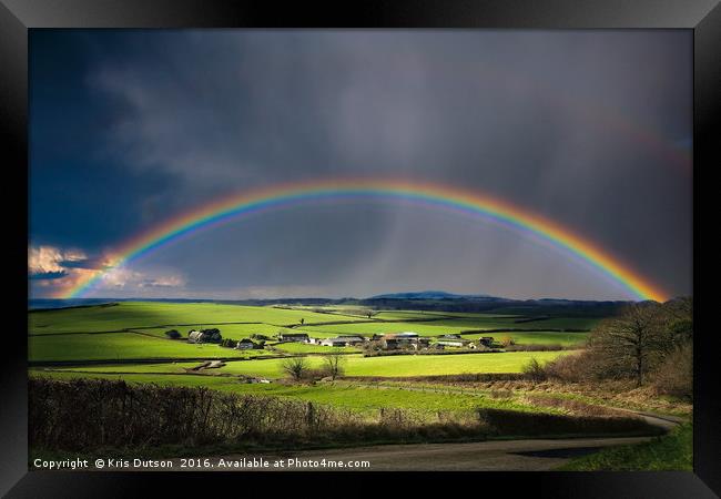 North Poorton Rainbow Framed Print by Kris Dutson