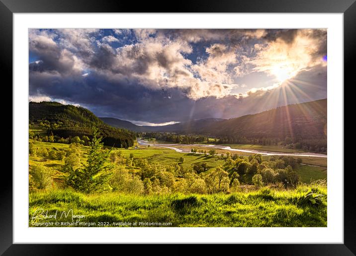 The River Dee near Linn of Dee, Braemer, Aberdeenshire,Scotland  Framed Mounted Print by Richard Morgan