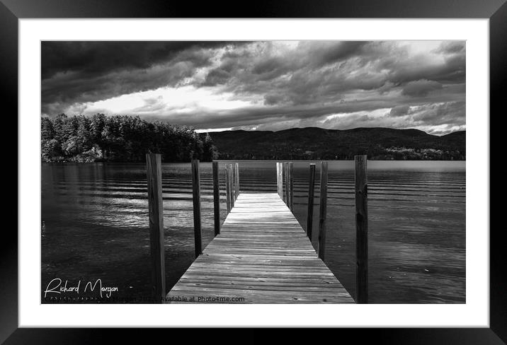 Wooden boat jetty Framed Mounted Print by Richard Morgan