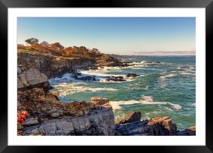 Afternoon sun in Maine Framed Mounted Print by Richard Morgan