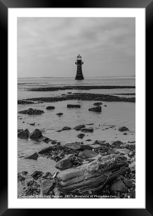 Whiteford Lighthouse, Gower, South Wales. Framed Mounted Print by Richard Morgan