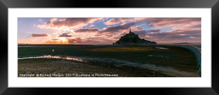 Mont St Michel Framed Mounted Print by Richard Morgan