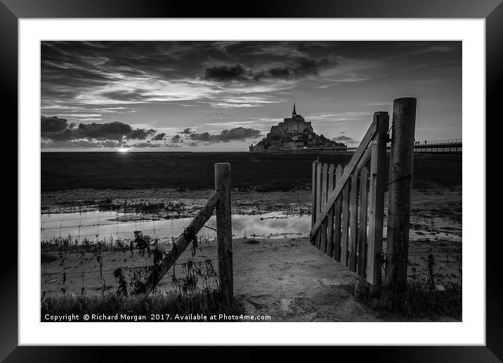 Mont St Michel, France. Framed Mounted Print by Richard Morgan
