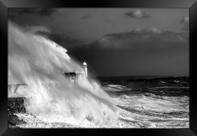 Storm Ophelia, Porthcawl, South Wales. Framed Print by Richard Morgan