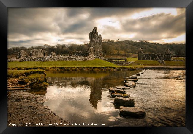 Ogmore Castle ruins.  Framed Print by Richard Morgan