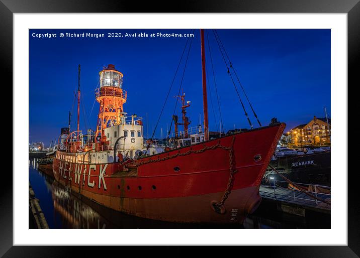 The Helwick Lightship Framed Mounted Print by Richard Morgan