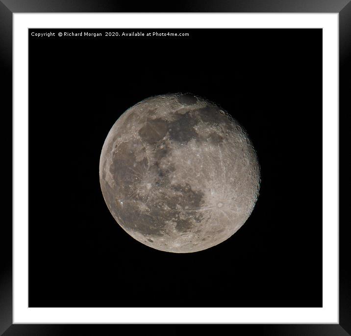 Waning Moon Framed Mounted Print by Richard Morgan