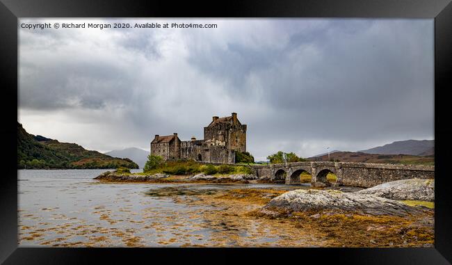 Moody sky over Eilean Donan. Framed Print by Richard Morgan