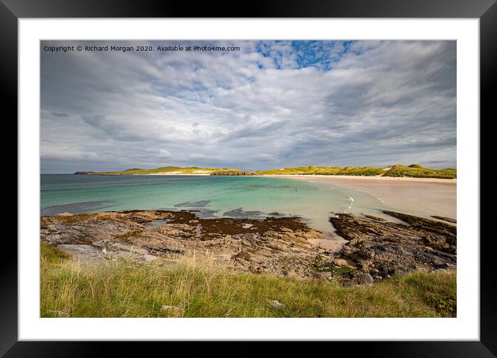 Balnakeil beach on Faraid Head, Durness. Framed Mounted Print by Richard Morgan
